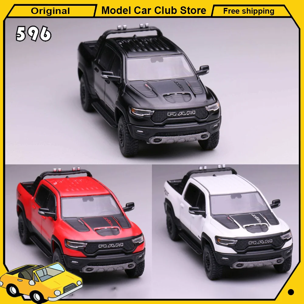 

Масштабная модель пикапа Dodge Ram 1500 TRX 6.2L V8 (1:64), коллекционная литая миниатюра из сплава, украшение, хобби, игрушка