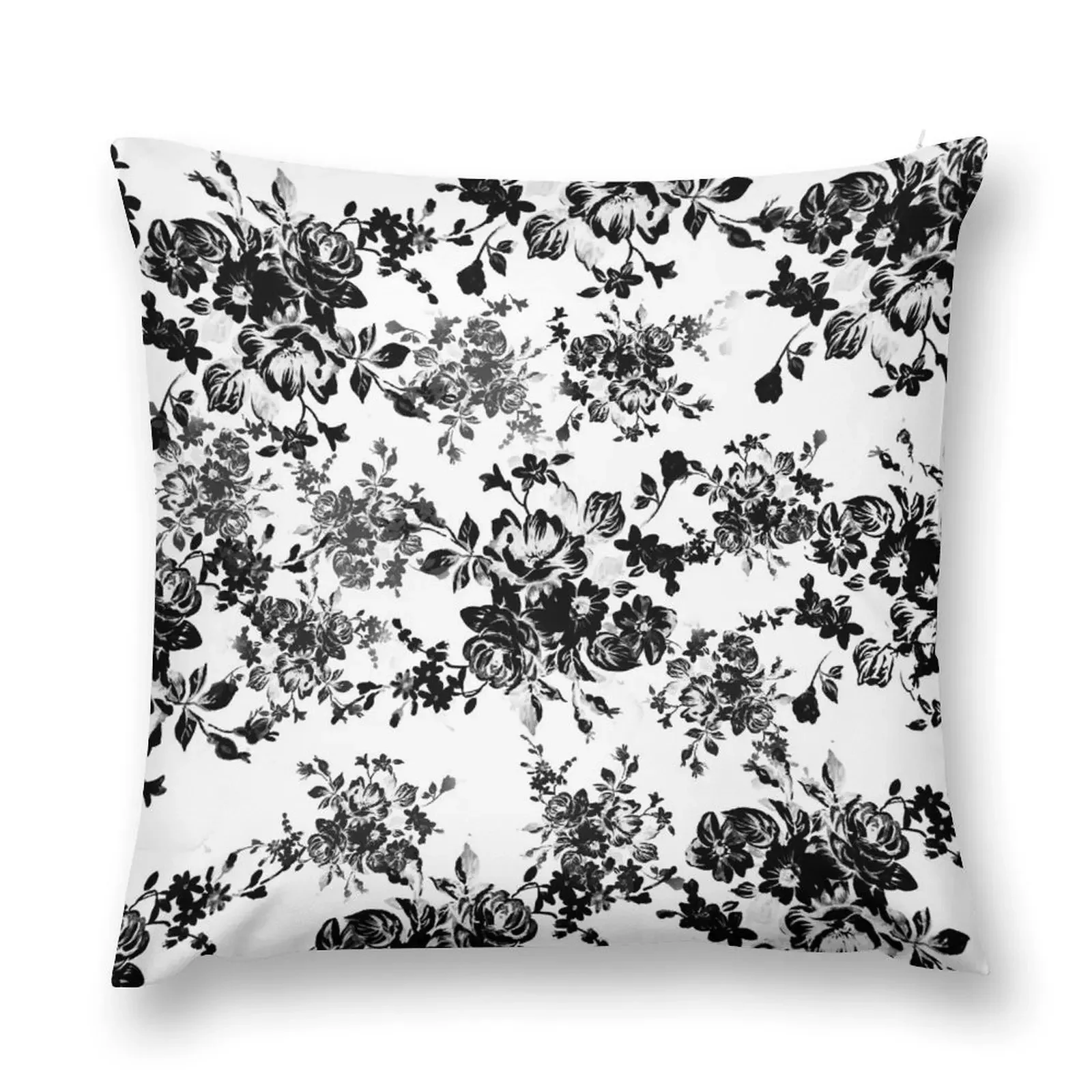 

Elegant chic vintage black white floral pattern Throw Pillow christmas pillowcases Cushions Home Decor Sofa Cover pillow