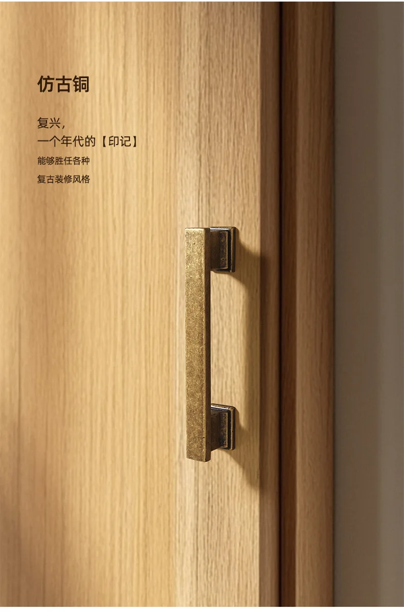 Amerikanische Zinklegierung, Vintage-Stil, Distressed-Bronze, massive Schranktür, Schubladengriff, Einzel- und Doppelloch-Türgriff für Möbel, Kleiderschrank – Detail 2