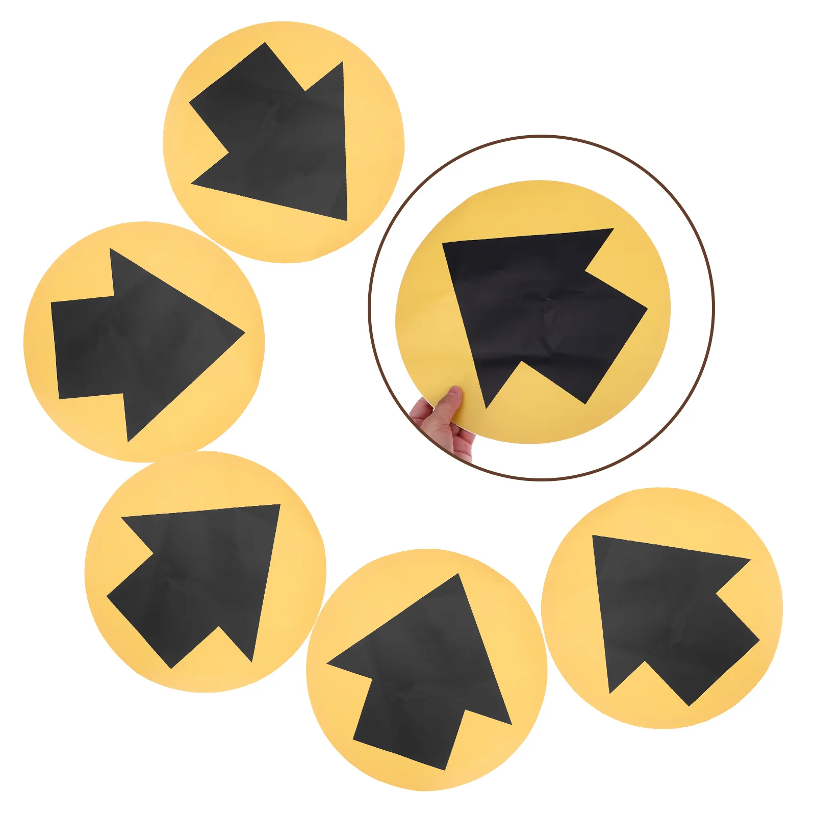 

Floor Directional Stickers Bright Security Signs Easy Install Warning Decals for Schools Hospitals Markets Emergency