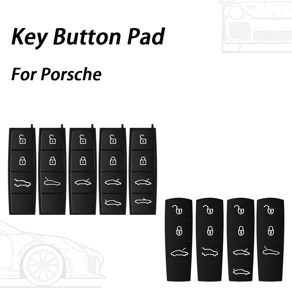 

Car Remote Key Fob Case Replacement Rubber Button Pad For Porsche 9ya Cayenne 971 Panamera Macan 911 718 Taycan Cayman