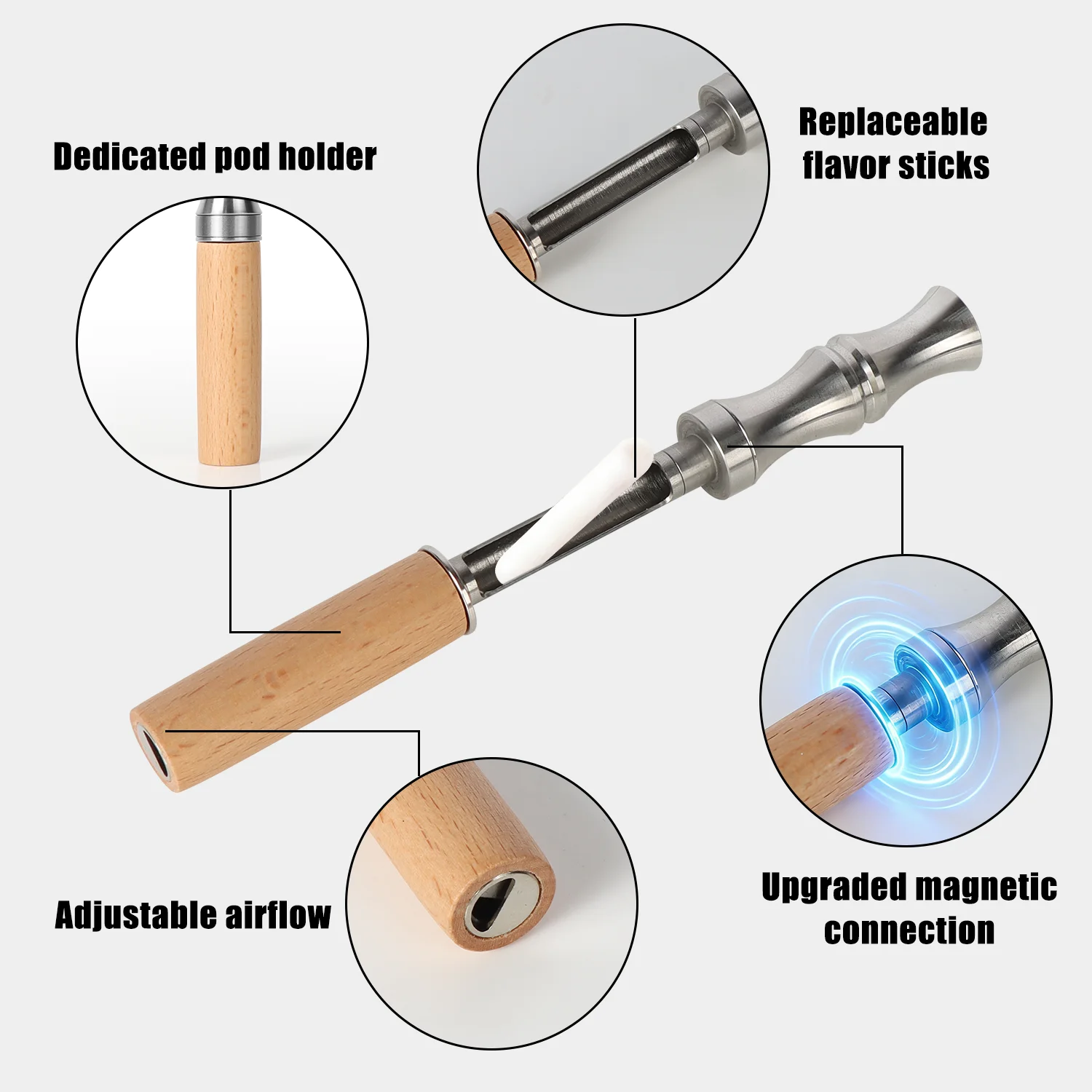 New Premium Aroma Air Inhaler Gift Box Zero Vapor Replace Hand-to-Mouth Habit Adjustable Airflow Magnetic Stick Daily Relaxation
