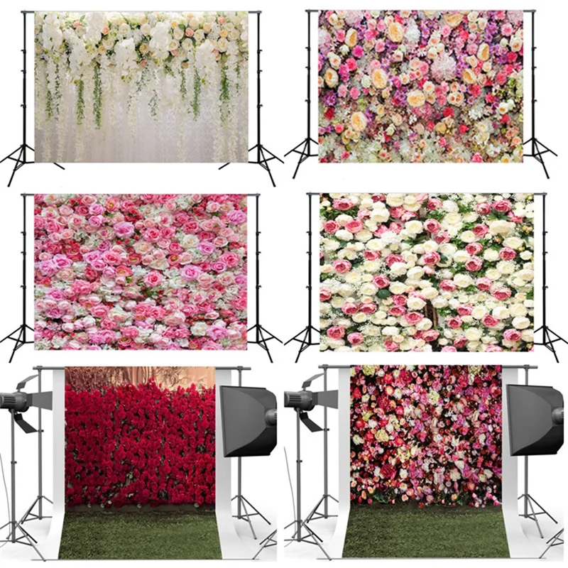 

Multifunctional Flower Wall 210X150cm Photography Backdrop Rose Wedding Party Decoration H5