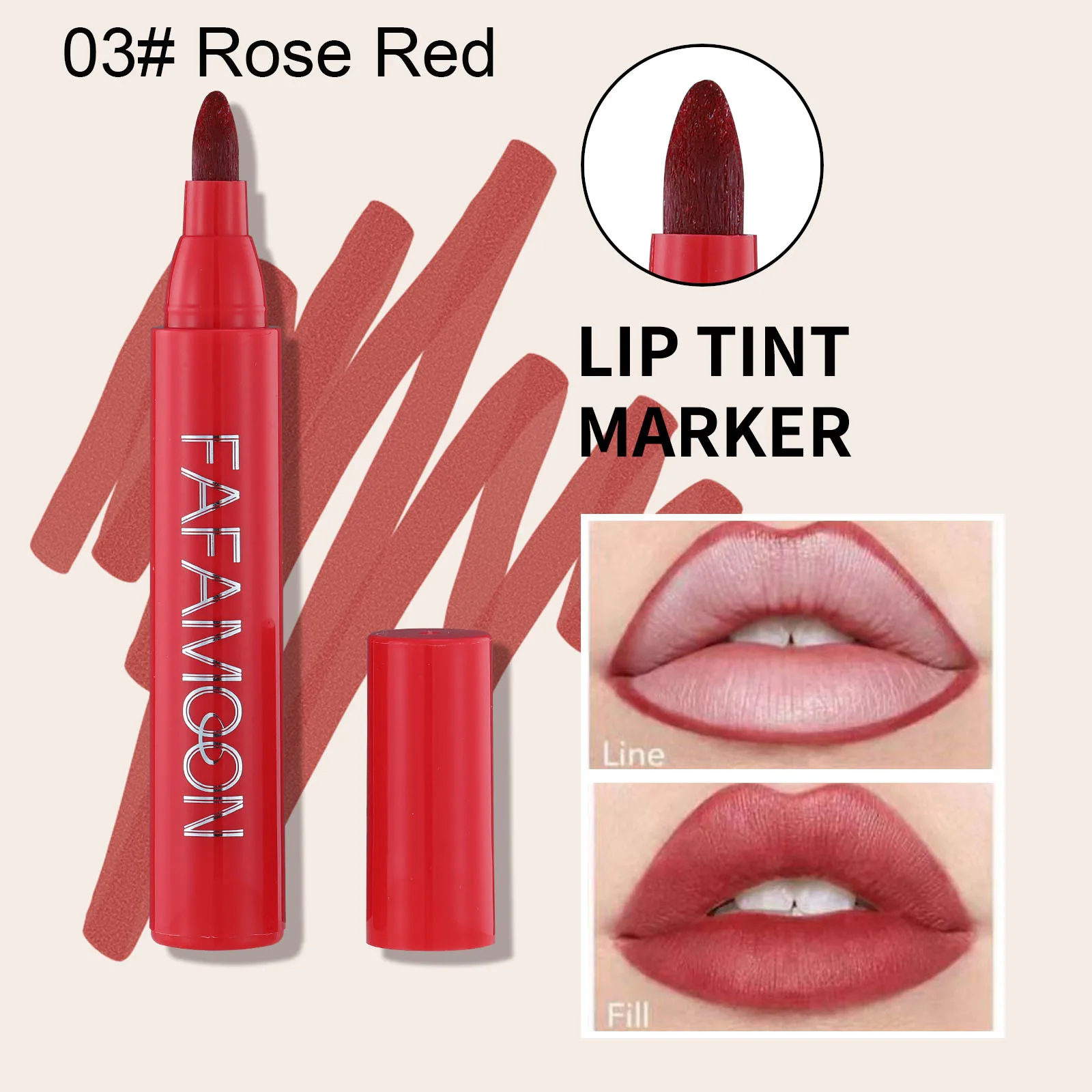 Nude Brown Lip Liner Pencil 4 Colors Red Contour Tint Tattoo Lip Gloss Waterproof Long Lasting Matte Lipstick Crayon Pen Makeup