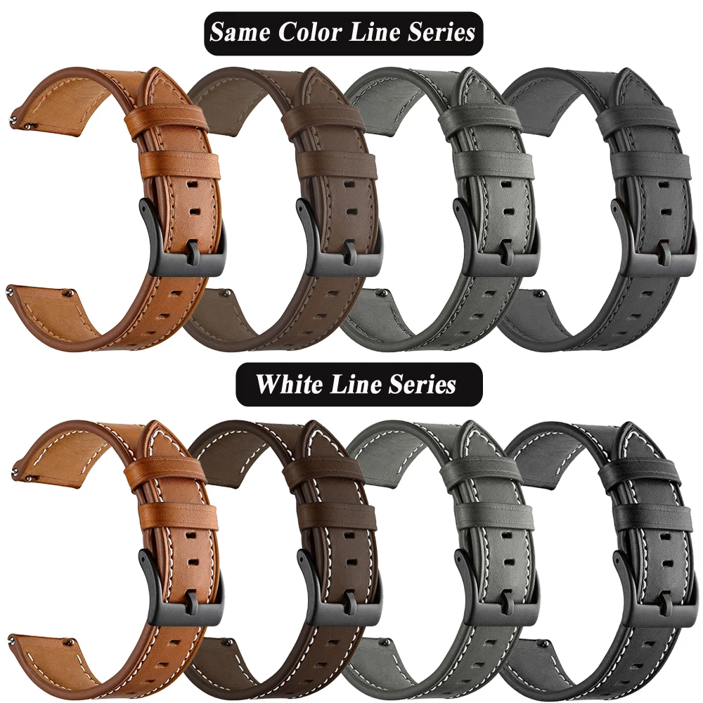 20 22mm Smart Watch Strap For Garmin Venu 2 Vivoactive 3/4 Band Leather Bracelet For Venu 2 Plus 55 158 255 SQ 2 Wristband Strap