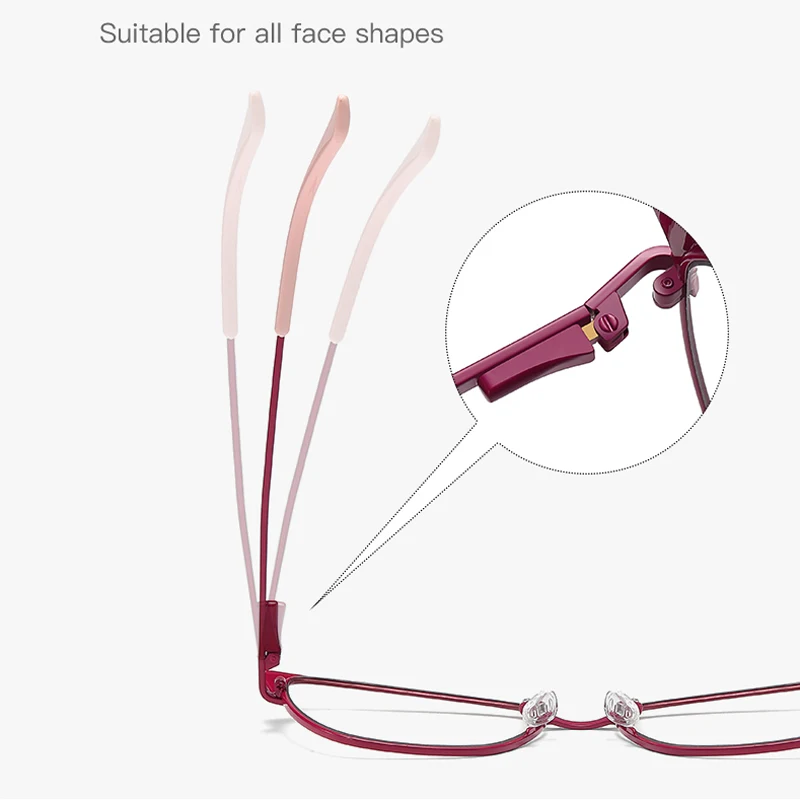 VCKA  Women Cat Eye Myopia Glasses Frames Fashion Anti-blue light Vintage Optics Metal Frame Prescription  Eyewear -0.50 TO -10