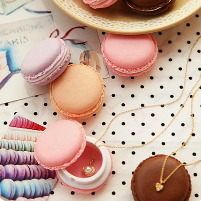 5PCS Circular Mini Storage Box Plastic Portable Macaron Candy Jewelry Earphone Cable Storage Household Classification TMZ