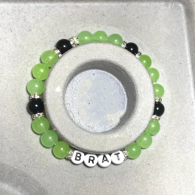 BRAT Charli xcx Inspired handmade Bracelet/The best gift for a friend