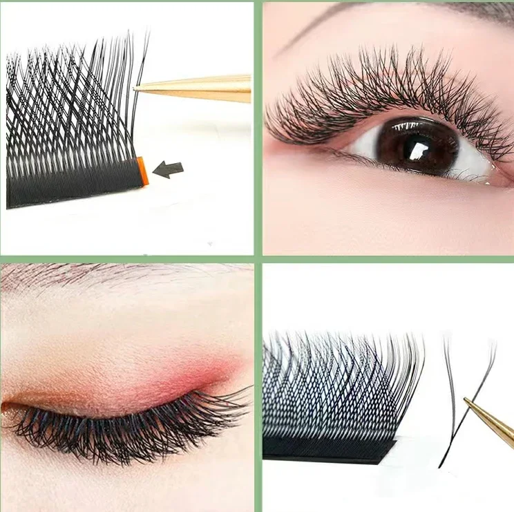 4D W Shape Hand Made Eyelash Extensions Full 3D 5D 6D 8D W Lashes Natural Soft Light Matte Dense YY Design False Eyelashes