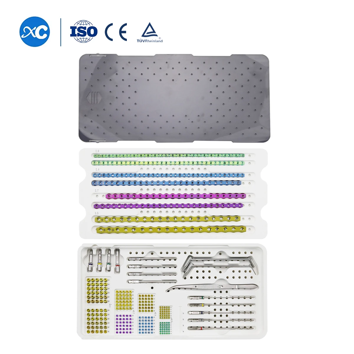 Vet Surgical S DCP 2.0 2.4 2.7 3.5mm Veterinary ALPS Reconstruction Straight Locking Plate Instruments