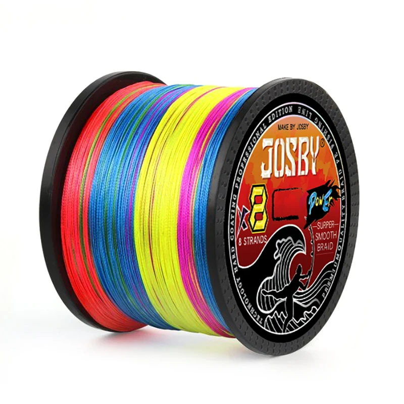 JOSBY Strong 8 Strands Braided Fishing Line Multifilament Pesca 100M 300M 500M 1000M Carp Wire Japan Abrasion Resistant Pe Lines