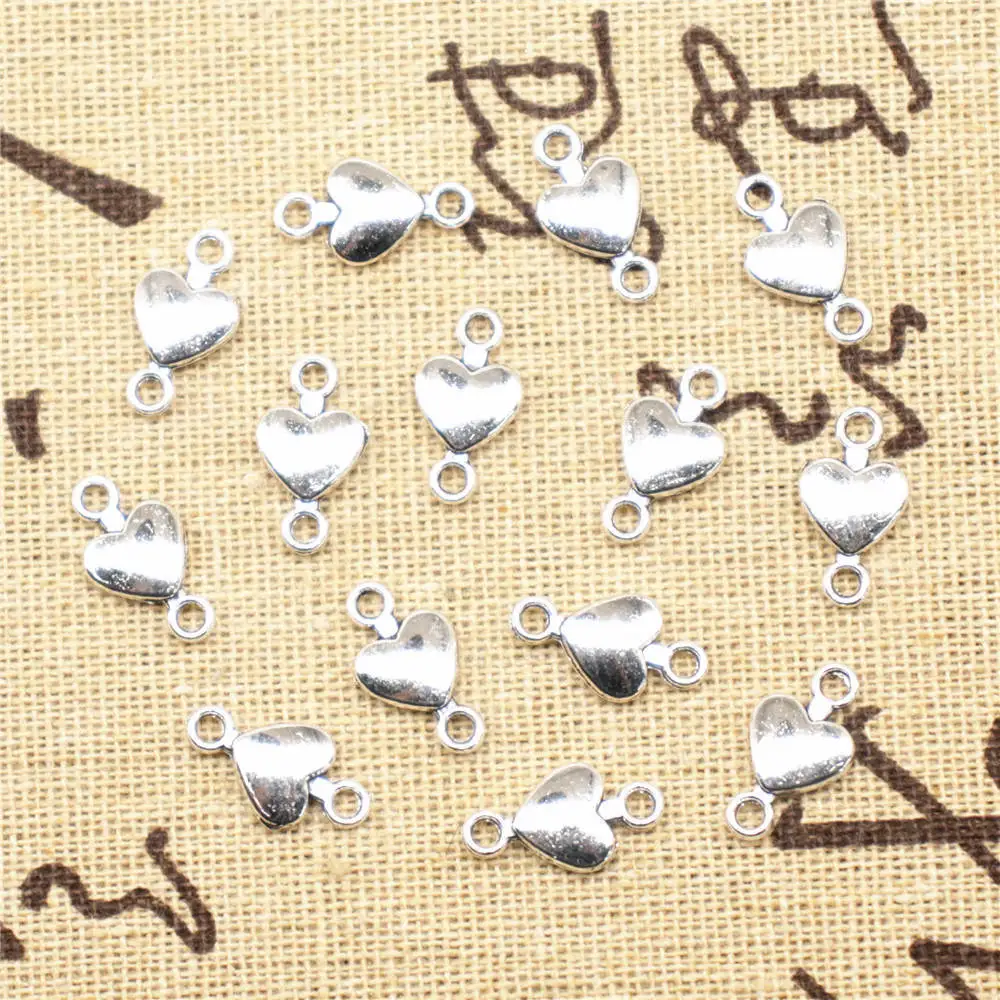 240pcs Wholesale Jewelry Lots Love Hearts Charms Pendant Supplies For Jewelry Materials 8x15mm