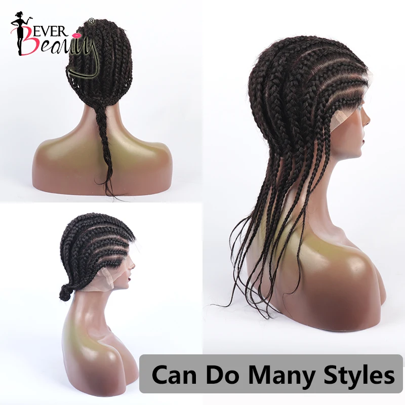 Human Braiding Hair Wigs Box Braided Pre Style Full Lace Human Hair Wigs Crochet Transparent Remy Hair Lace Front Vietnamese