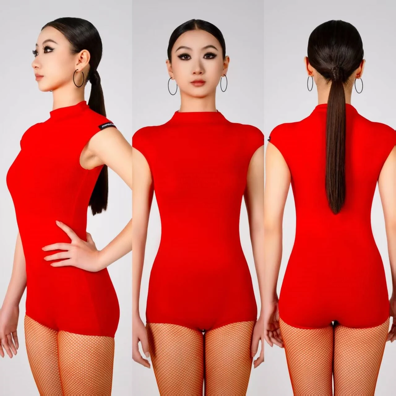 قصيرة الأكمام قاعة الرقص ارتداءها المرأة اللاتينية الرقص القمم الكبار سامبا رومبا الرقص الحديث ملابس تدريب SL12761