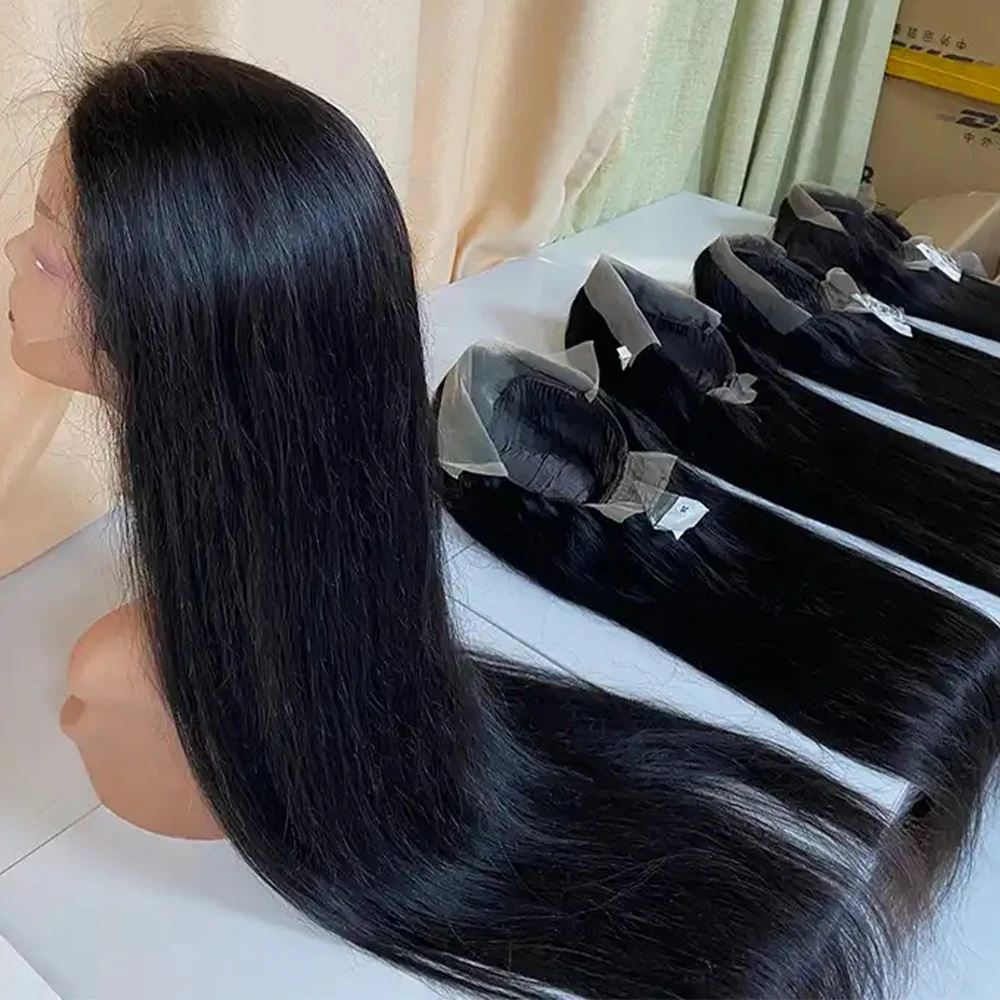 Osso Straight Lace Front Wig, perucas de cabelo humano brasileiro, Transparente Pré Arrancadas, 4x4 Lace Encerramento, 30 \