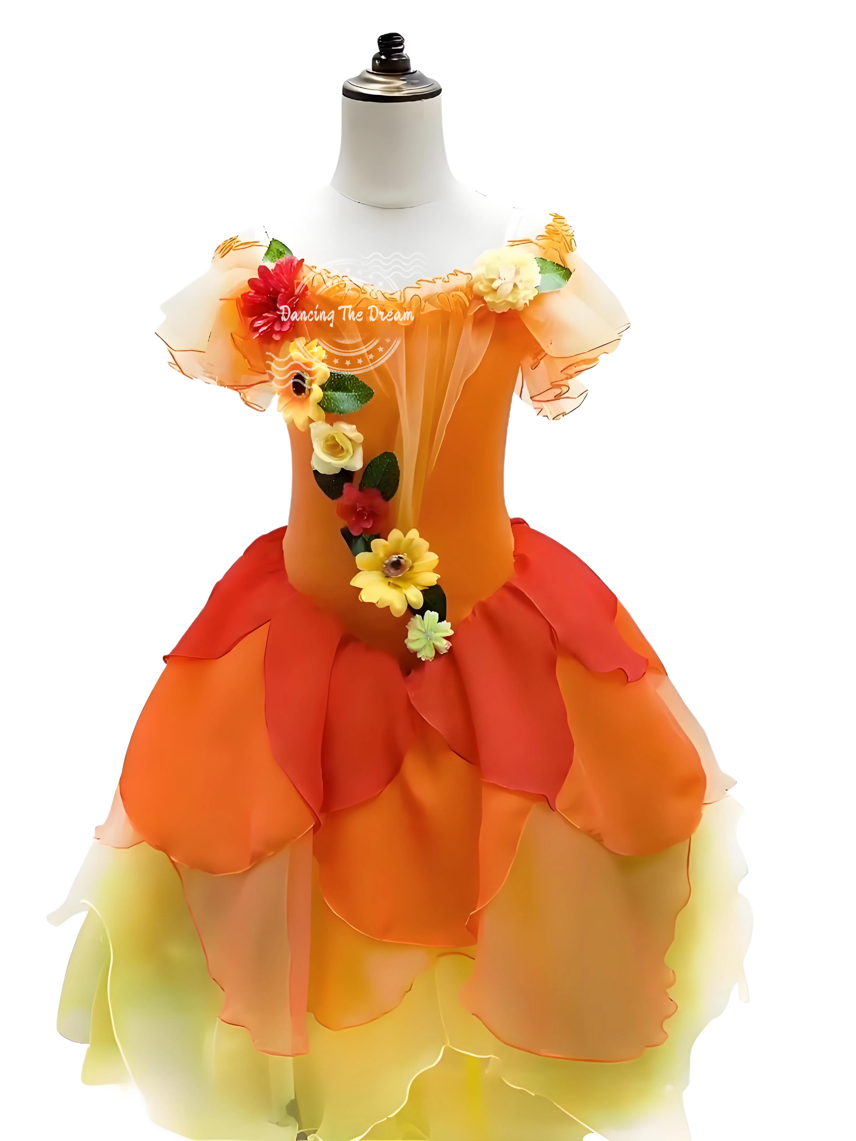 

Chic Petal - Shaped Floral Ombre Ballet Costume Romantic Floral - Embellished Ombre Ballet Dress