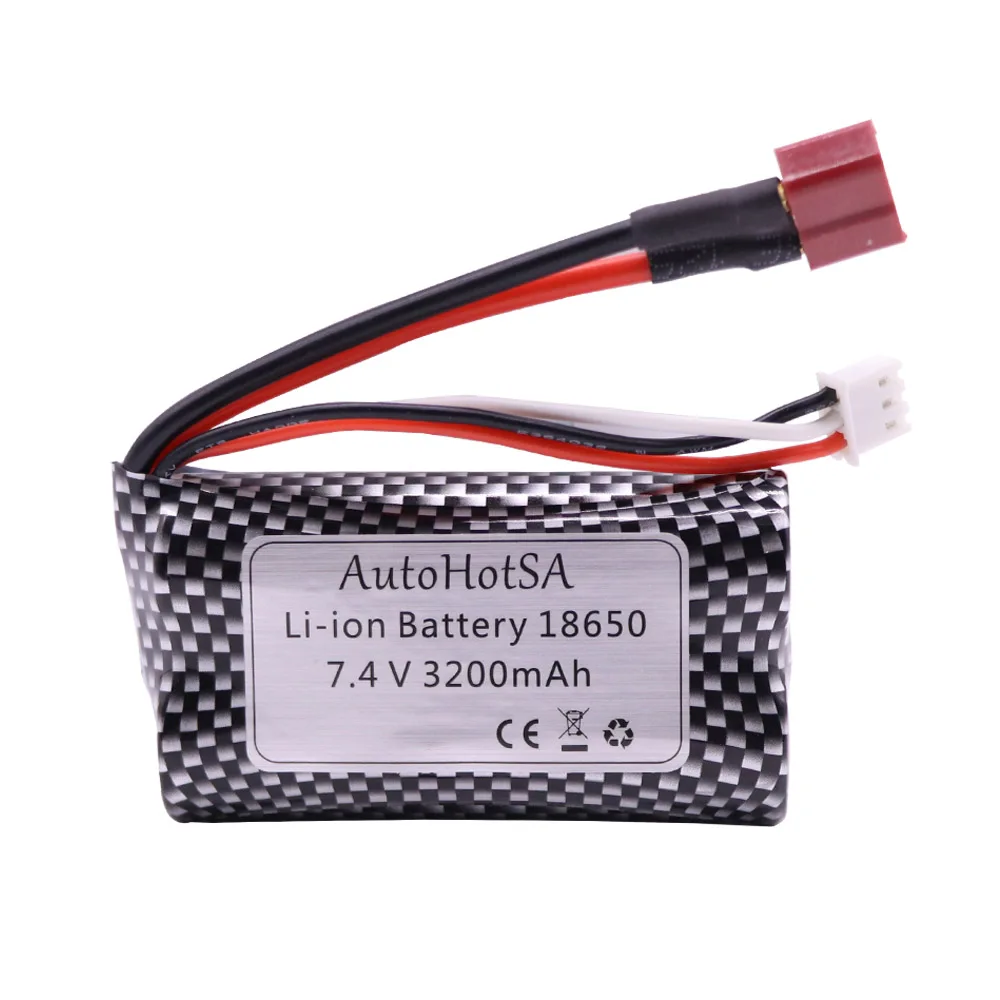 Upgrade Li-ion Battery 7.4V 3200mAh For Wltoys 144001 A959-B A969-B A979-B K929-B 12428 12423 10428 Q39 battery for RC cars part