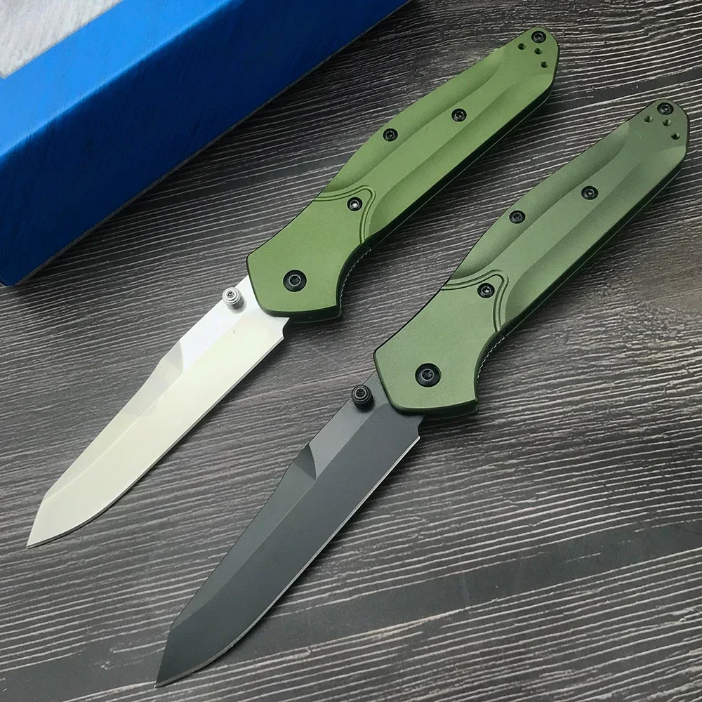 

Everyday Carry BM 940 Pocket Folding Knife EDC D2 Blade Green Aluminum Alloy Handle Survival Camping Hunting Flipper Knives