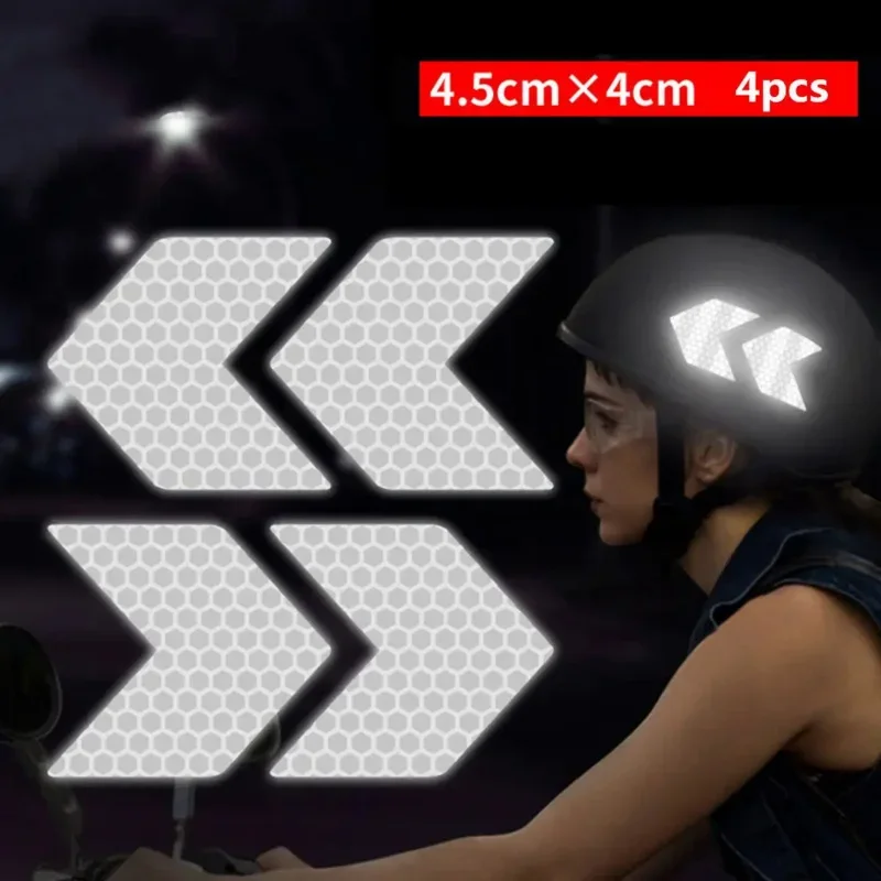 Pegatina reflectante para casco de motocicleta, calcomanía creativa impermeable con flechas, ojos, alas, corona, señal de advertencia nocturna, accesorios exteriores