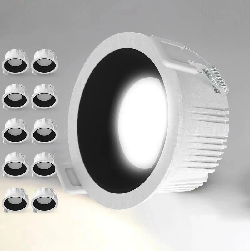 6 Pack LED Downlight Ultra Thin Recessed Ceiling Lamp 3W 5W 7W 12W 18W  Anti-Glare LED Spot Light for Home Kitchen Living Room