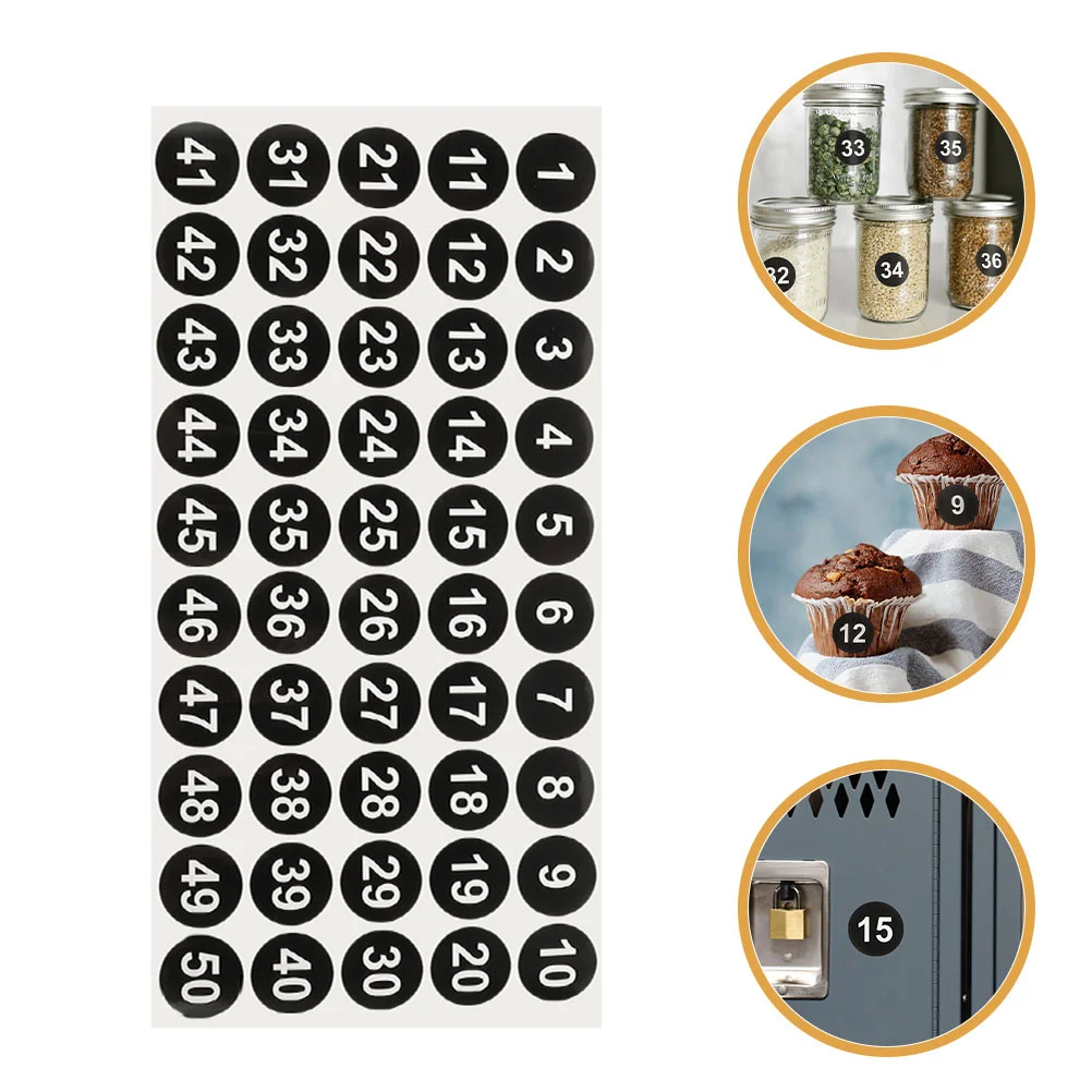 10 Sheets Stickers Number Label House Numbers on Notebook Water Proof for Planners Labels Mini Classroom