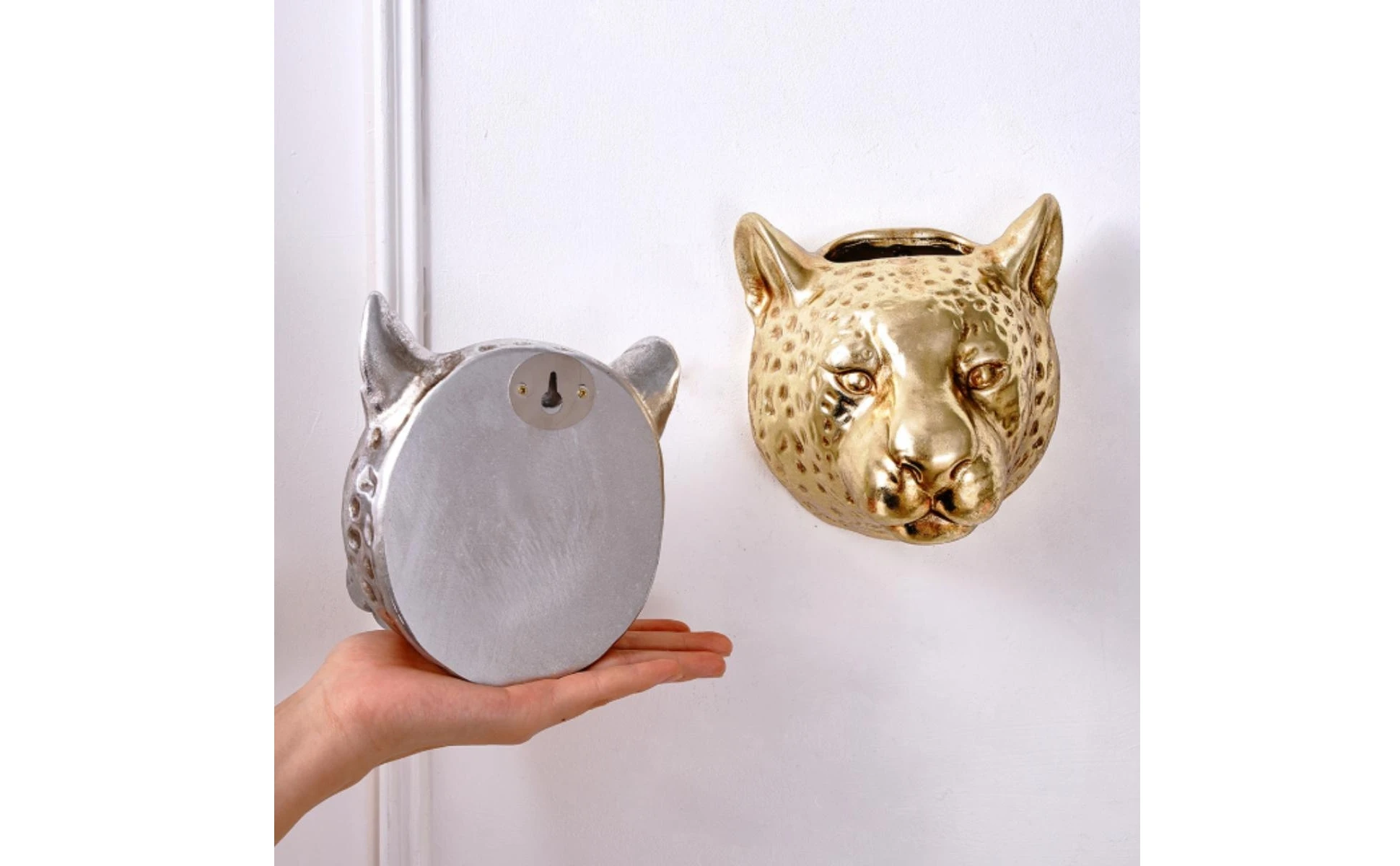 Leopard Head Planter Spotted Animal Head Planter Animal Face Flower Pot Open Top Home Decor Sturdy Leopard Head Planter Spotted Animal Head Planter Animal Face Flower Pot Open Top Home Decor Sturdy