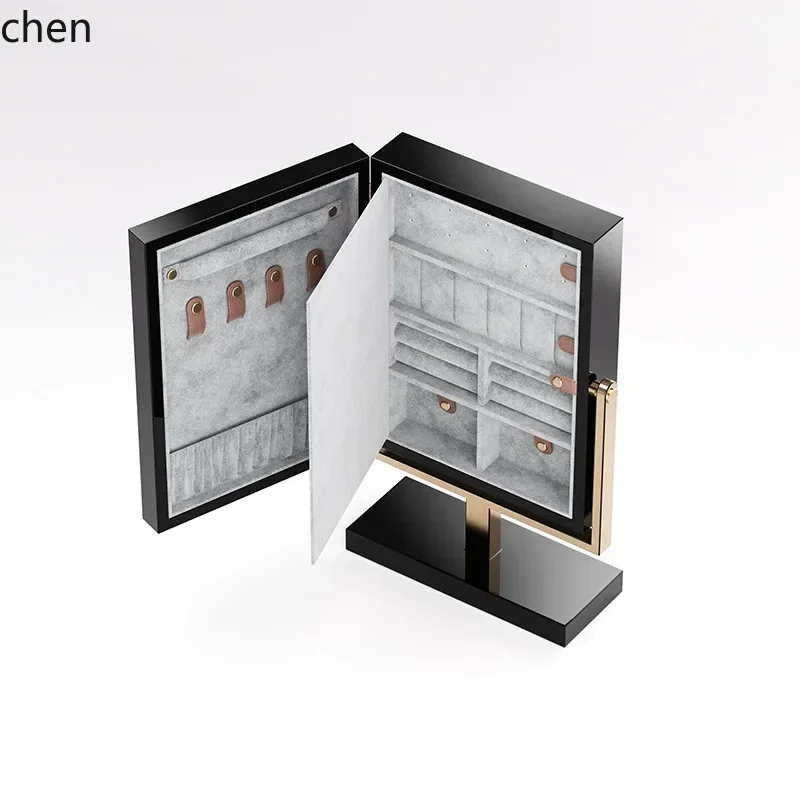DSA Jewelry Storage Box Mirror Cabinet Jewelry Display Stand High-End Jewelry Cosmetic Packaging Box