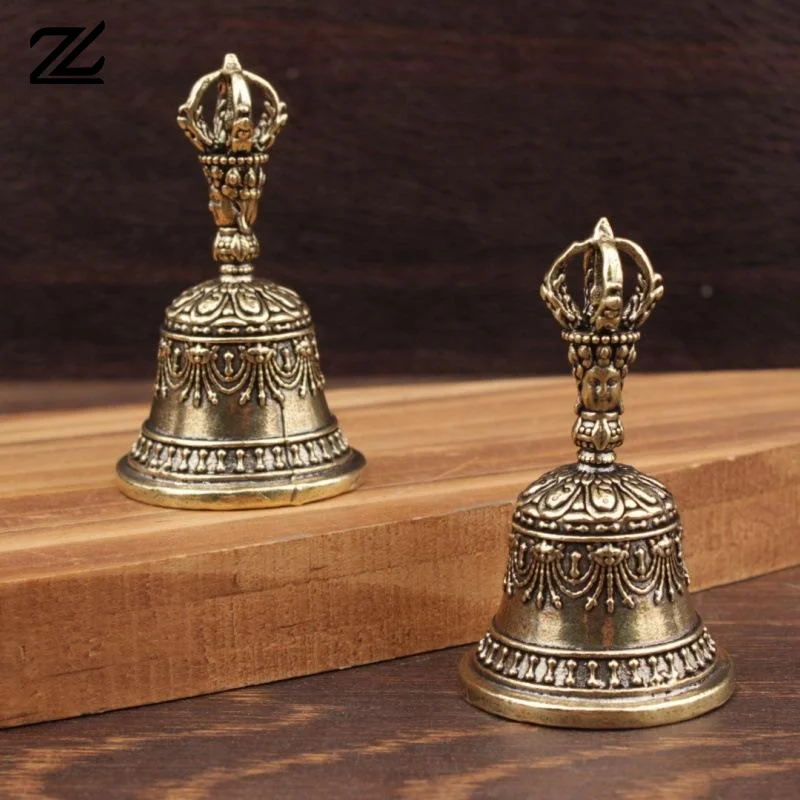 Brass Bell, Demon-quelling Bell Ornament, Car Wind Chime, Tibetan Style Bronze Bell, Creative Gift, Home Decoration Accessory