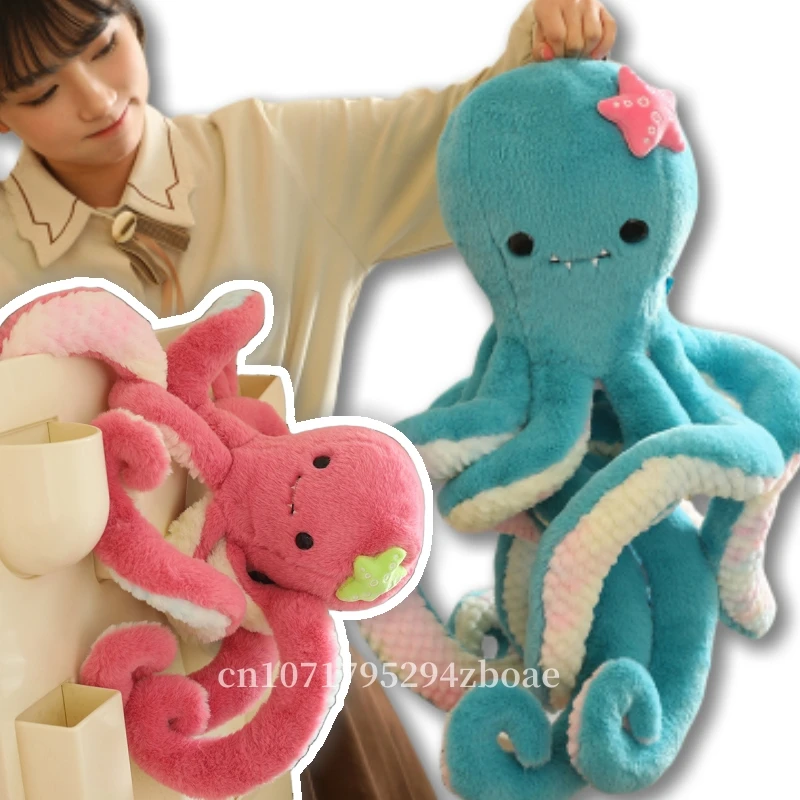 Cartoon Tentacles Large Octopus Plush Dolls With Suction Cups Creatively Designed To Decorate The Walls Of The Home's Mirror TV