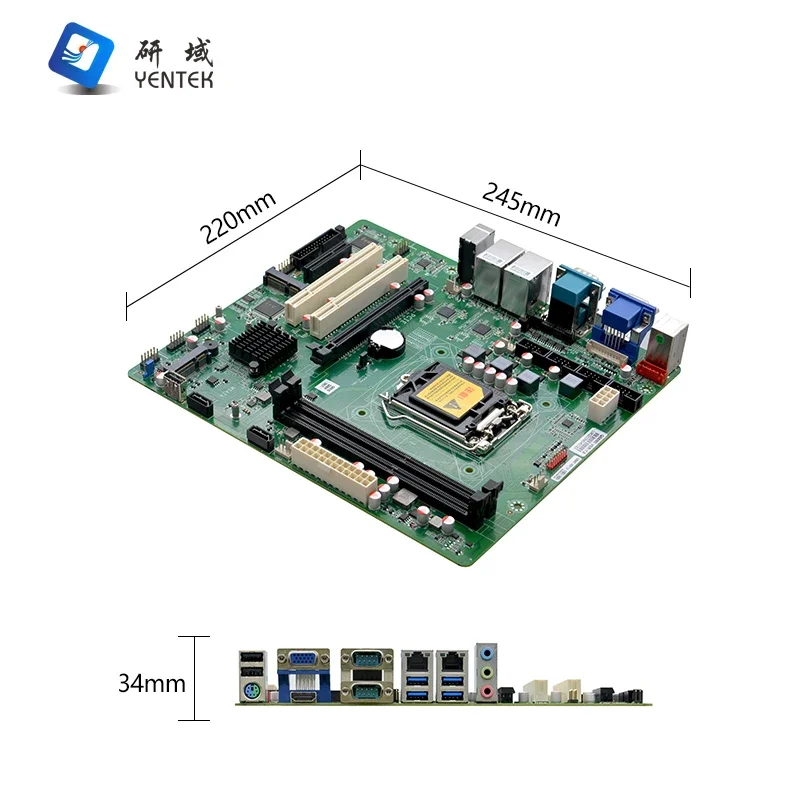 New   Warranty 3 Years ATX Q85 LGA1150 I3 I5 I7 Processor 2 DDR3 HD VGA 2 LAN 11 USB PCIE Win10 Linux Industrial Motherbo view 2
