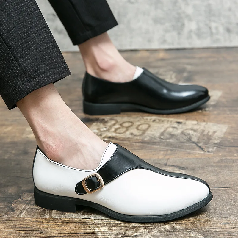 Leather Shoes Mens Designer Dress Formal Leather Shoes Fashion Wedding Casual Slides Men Loafers Driving Half Shoes