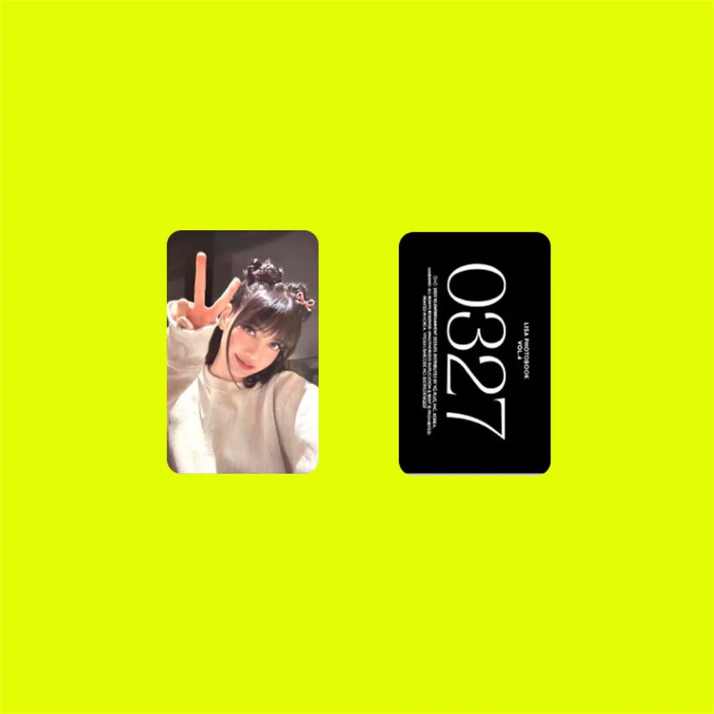 4PCS LISA 0327 Happy Birthday photocard HD Selfie LOMO Cards PB VOL4.0 Bright Film Paper Cards LALISA Fans Collections