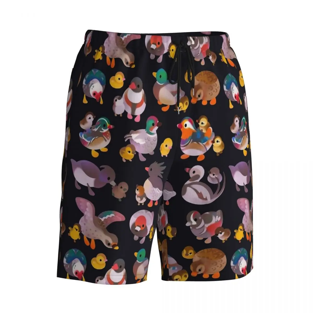 Strój kąpielowy Mandarin Duck Board Shorts Summer Duck and Duckling Board Short Pants Męska odzież sportowa Szybkoschnące kąpielówki