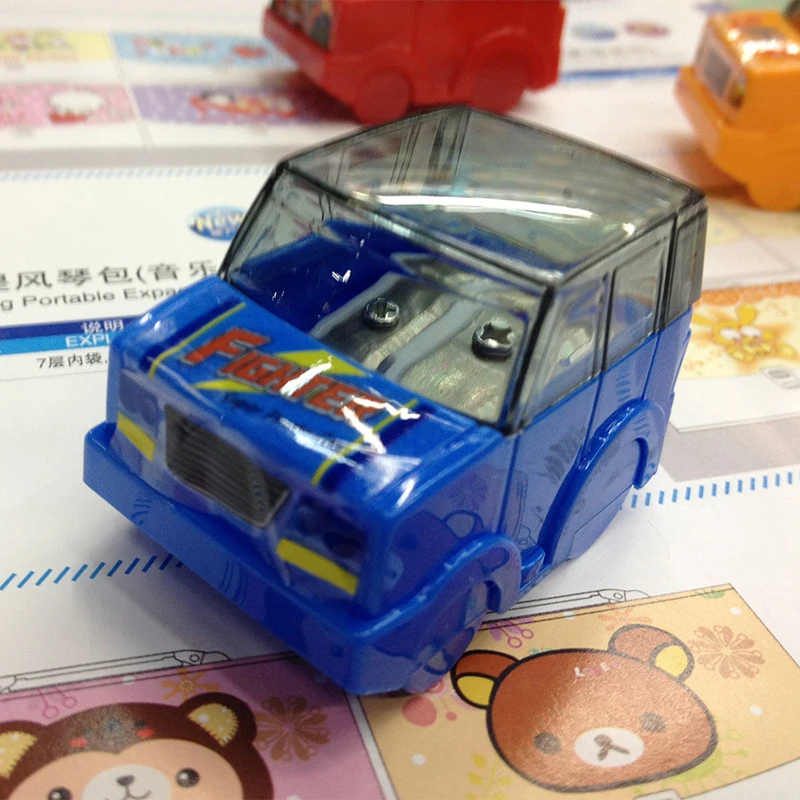 1Pieces Cartoon Car Styling Pencil Sharpener Creative Stationery Pencil Sharpener Cutter School Office Supplies