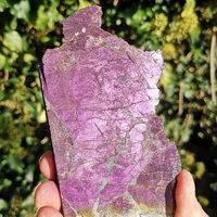 Natural Purpurite Crystal Slice Rare Purple Mineral Specimen Polished Glossy Stone Slab Home Decor Collection Gift 2