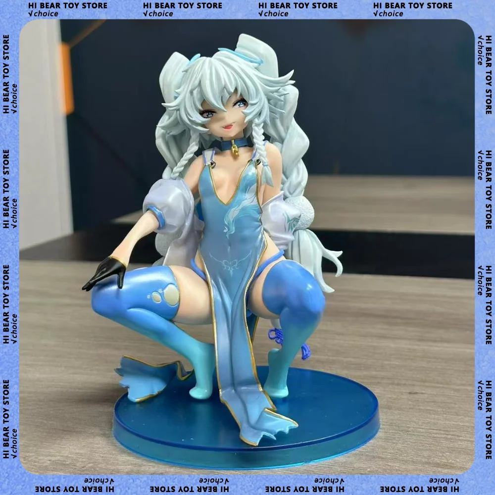 

15 см аниме девушка Frontline Cuique Mei фигурка по корточках двойной хвост красивая девушка модель шасси орнамент игрушки подарки