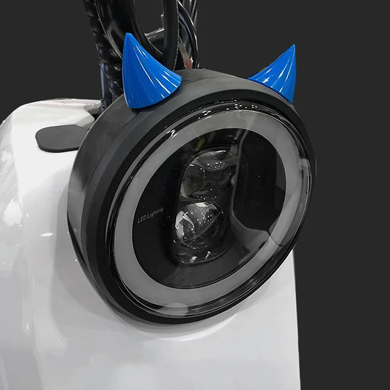 2 Stück Motorrad helm niedliche Ecke Gummi horn Dekoration Motocross Full Face Off Road Helm Dekoration Moto Auto Zubehör