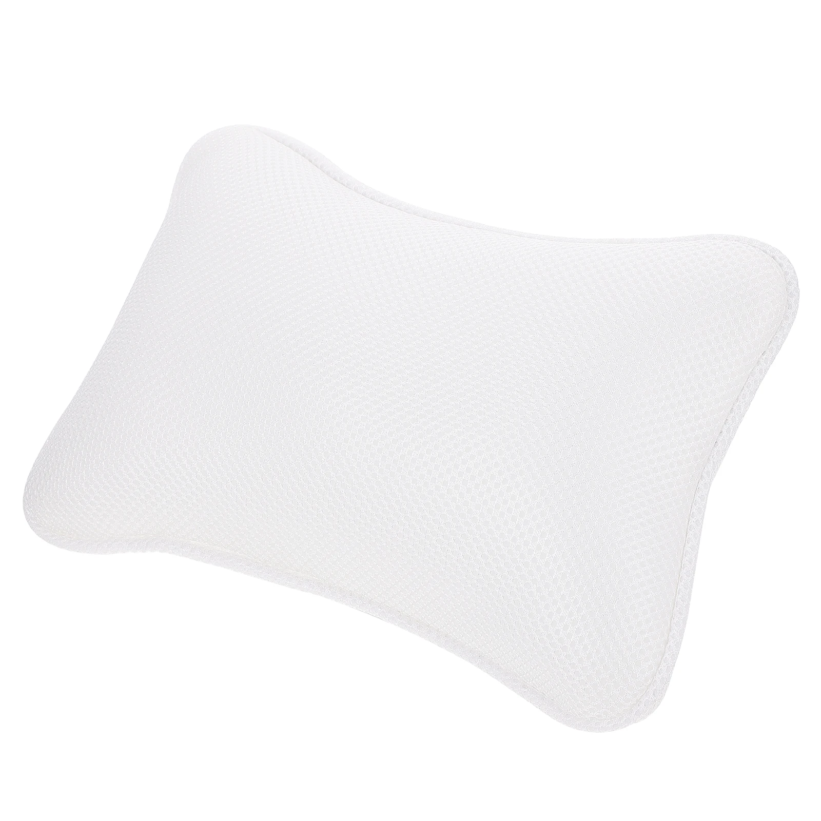 

Inflatable Bathtub Headrest Pillow Suction Cups Soft Mesh Design Fast Drying Easy Clean Adjustable Fits All Tub Surfaces White