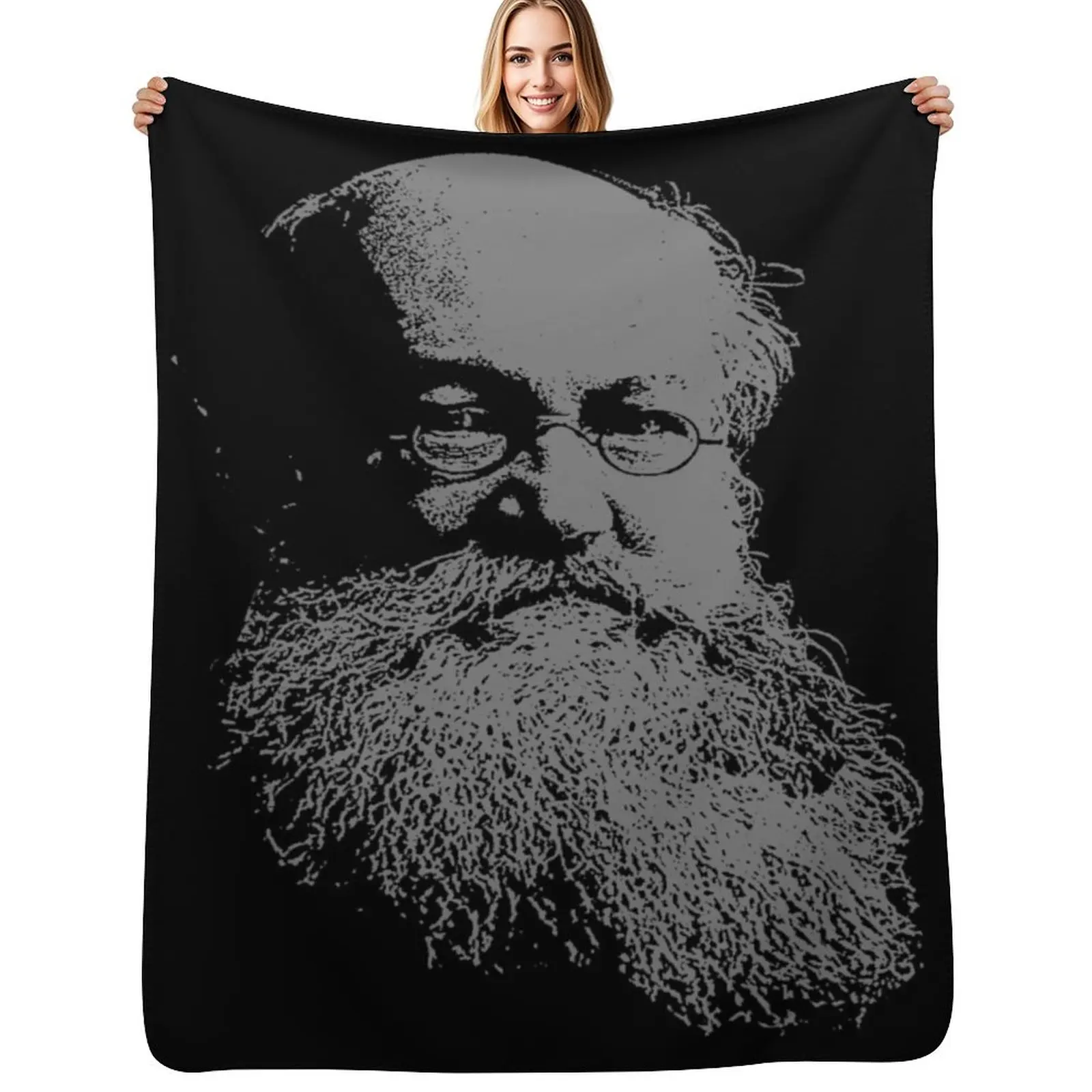 

Peter Kropotkin Throw Blanket Hairy Travel Hair Sleeping Bag Blankets