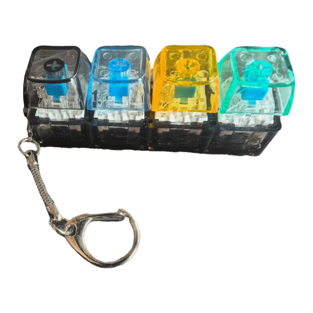 Stress Relief Portable Fidget Keyboard 4 Keys Anti-Anxiety Stress Relief Fun Colorful Acrylic Clicker Keyboard Home