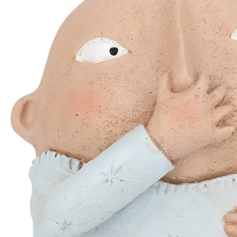 Holding Nose Bathroom Statue Holding Nose Sculpture Kitschy Cute Weird Vulgar Figurine Resin Ornament For Toilet