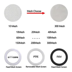 304 Food Grade Filter Three-clip Gasket Seal Strip 10 20 40 60 80 100 150 300 Mesh 1.5