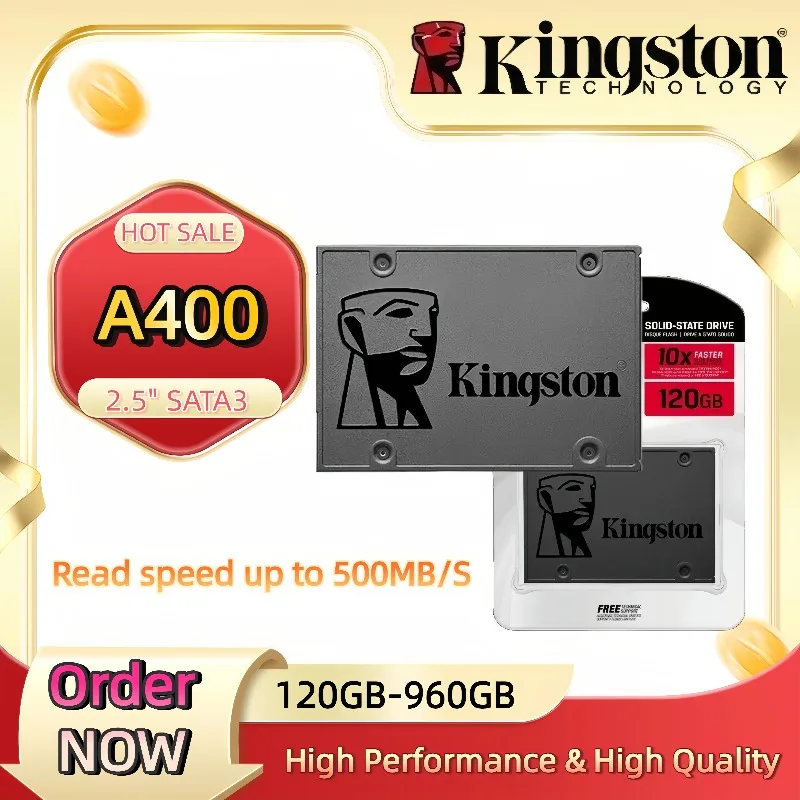 Kingston A400 SSD Internal Solid State Drive 2.5 inch  SSDs SATA3 HDD Hard Disk 120GB-960GB for Laptop Desktop PC