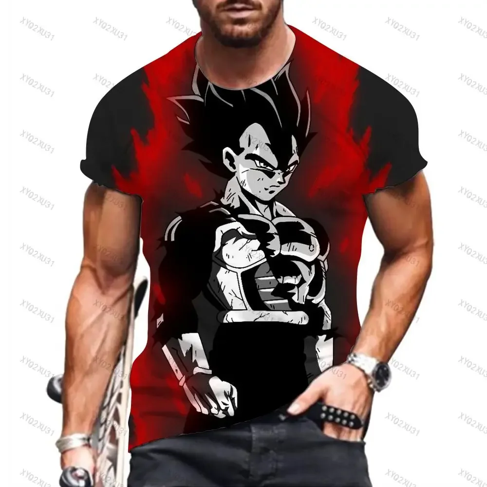 

Мужская футболка с коротким рукавом Goku, летняя футболка оверсайз с коротким рукавом и принтом в стиле аниме