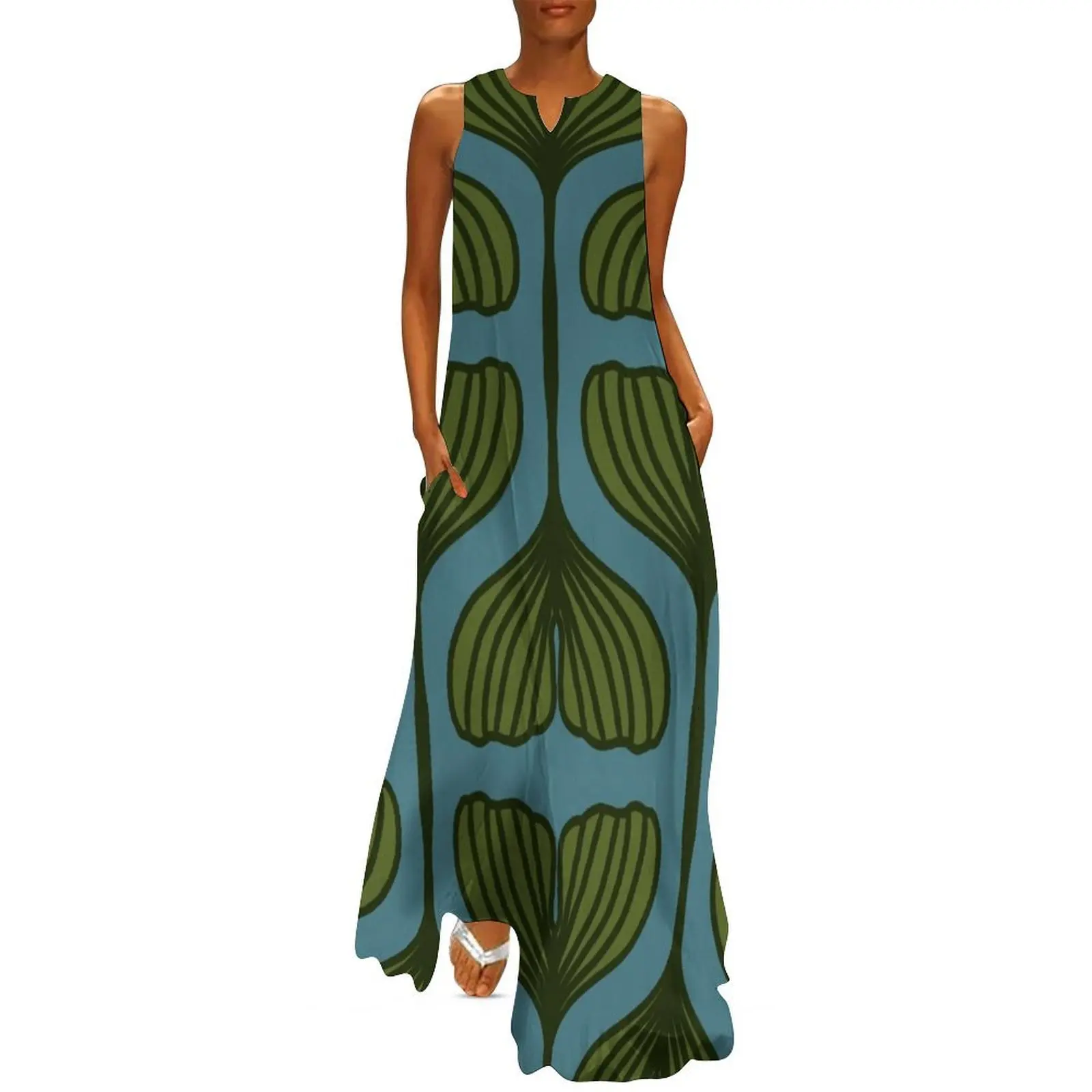 

Ginkgo Nouveau- Green Long Dress Female dress Dress for pregnant women dresses for prom