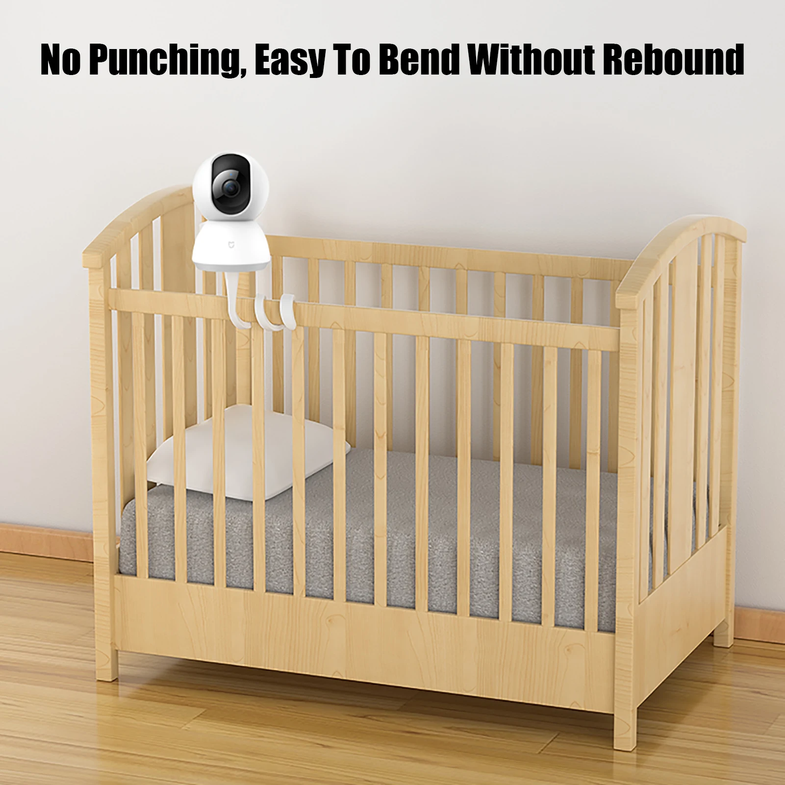 Camera Punch-free Bracket Multi-function Crib Winding Stand For Baby Monitor Mount on Bed Cradle Adjustable Long Arm Holder