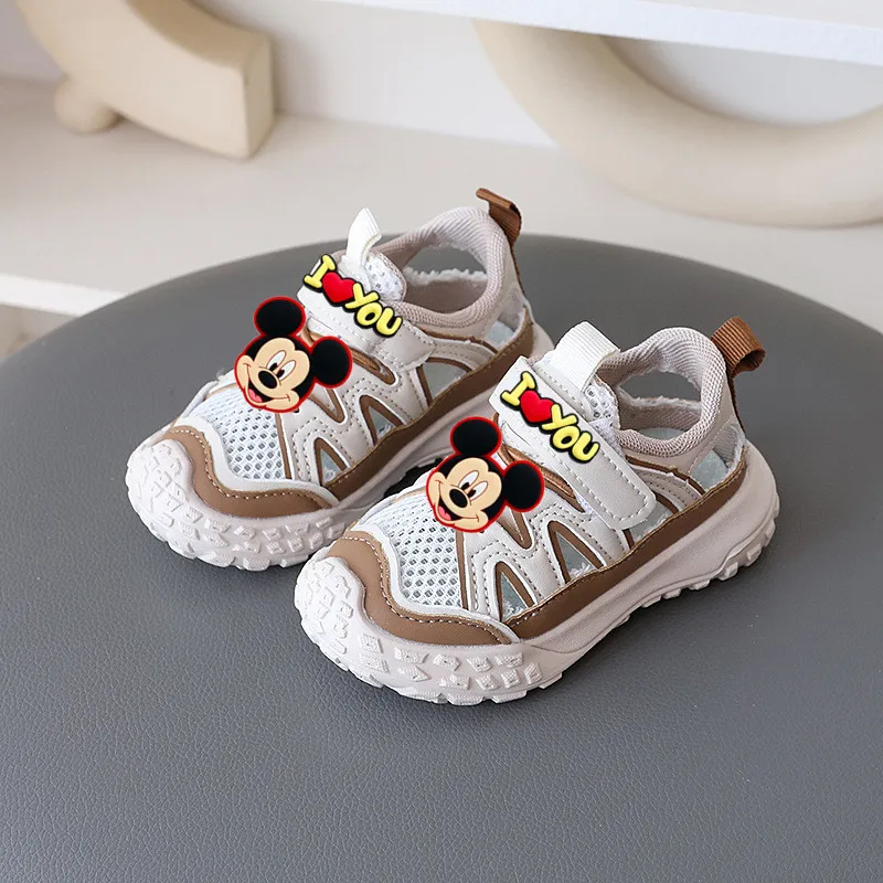 

Disney boy Soft Soles Children Casual Shoes Non-slip Sneakers Mickey Mouse Summer Girl Sandals Breathable Mesh Sports Shoes