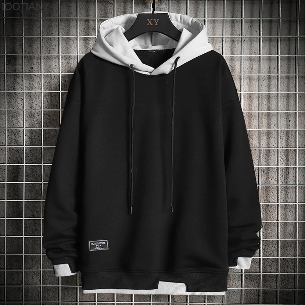 

2023 Solid Color Men Fashion Clothing Pullover Men Sweatshirt Casual Harajuku Hoodie Long-Sleeved O-Neck Autumn/Winter Clothes