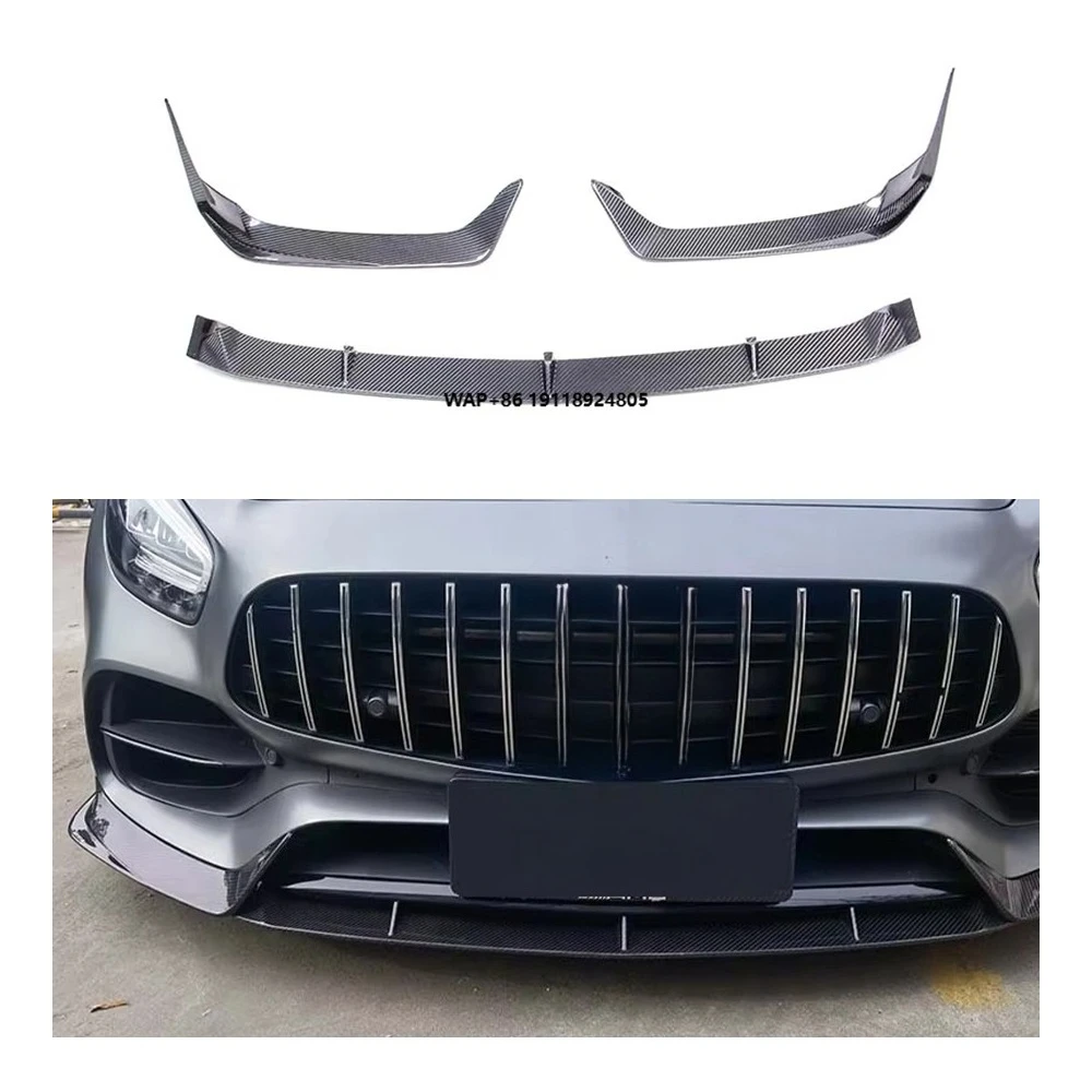 

High Quality Dry Carbon Fiber Body Kit Front Spoiler Splitter Bumper Lip Diffuser for Benz AMG GT GTS GTC C190
