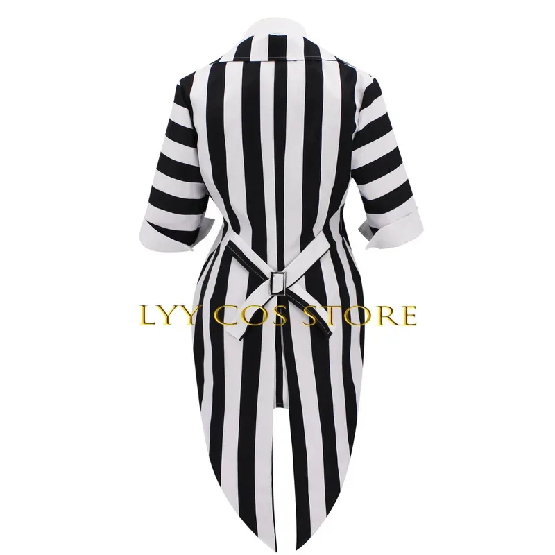 CyHorror Mage Cosplay Anime Adam Costume Beetle Uniform Women Stripe DRESSES Party Role Play Clown Outfit for Women